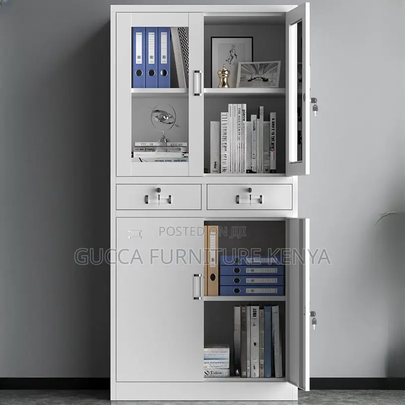 Cabinets: Office 2-Door Steel Vertical Cabinet With Storage