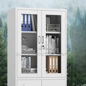 Cabinets: Office 2-Door Steel Vertical Cabinet With Storage
