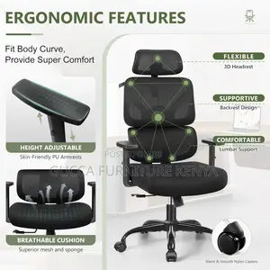 Office Chairs: High Back Reclining Breathable Mesh Chair