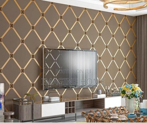 3D Wallpaper With Beautiful Shades on Wall Decor - main view