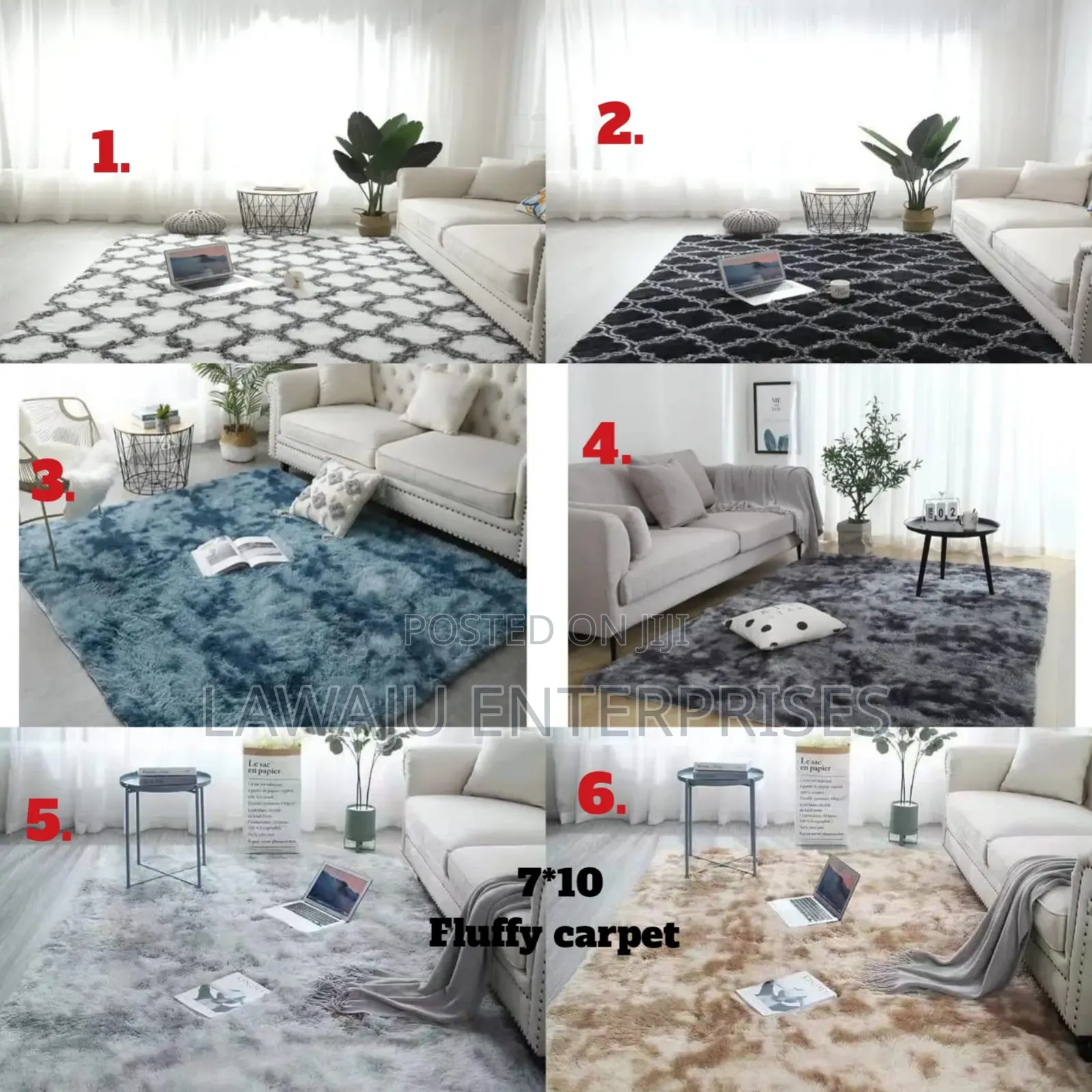 7*10 Fluffy Patched Carpet