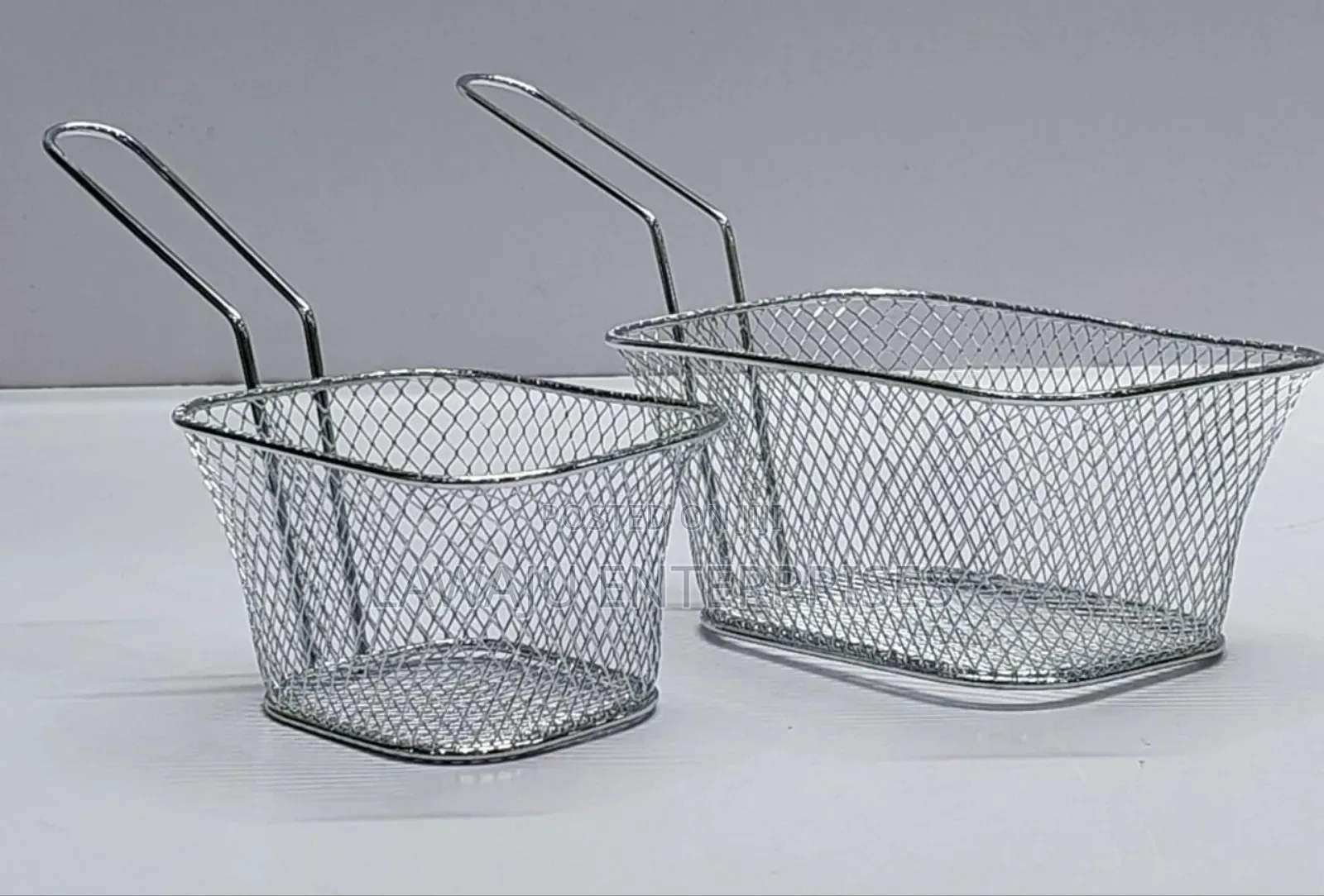 Silver Stainless Steel Fries Basket