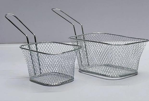 Silver Stainless Steel Fries Basket