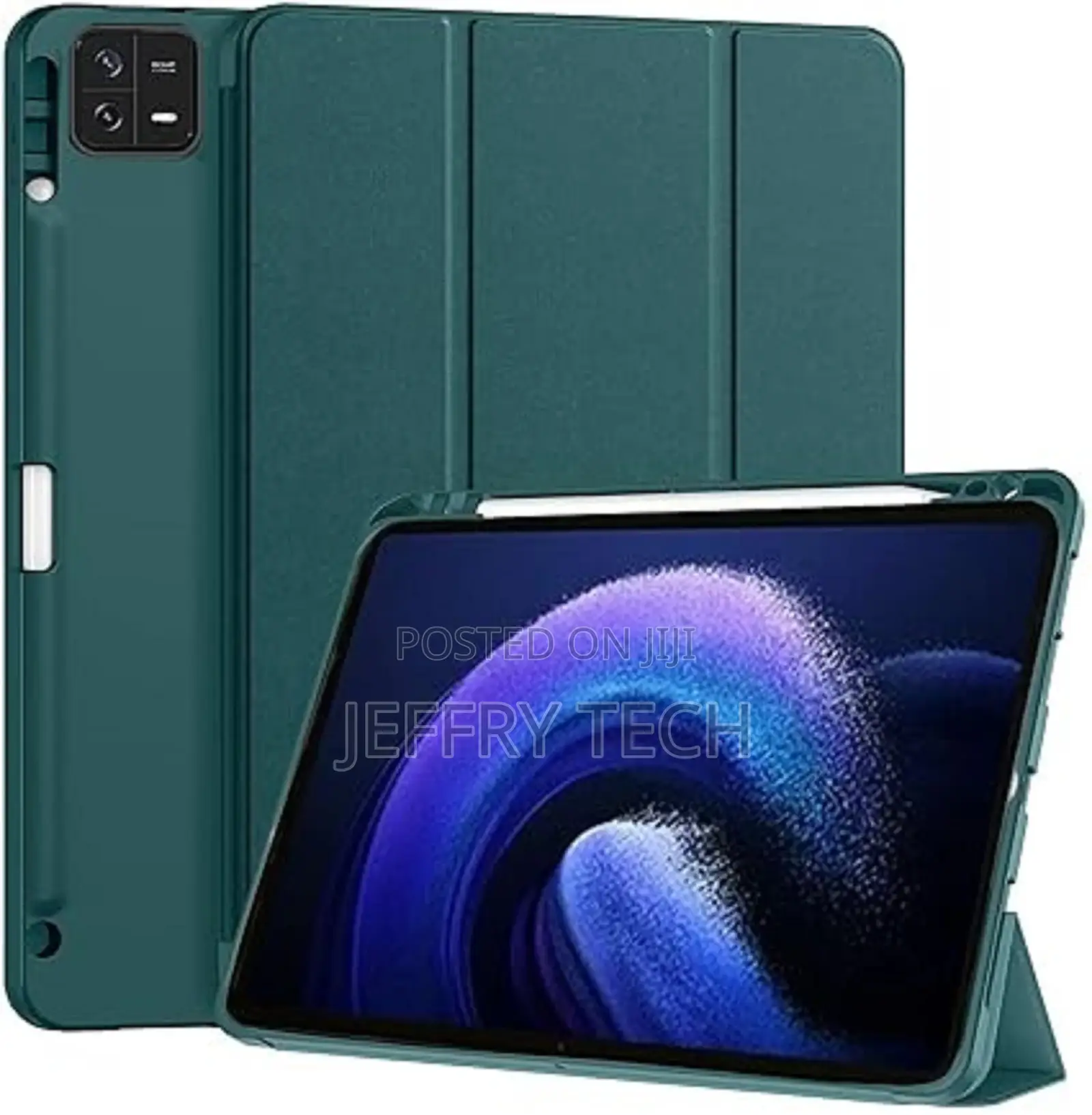 Smart Flip Case for Xiaomi Mi Pad 6 With Pen Holder-Green