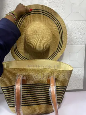 Vintage Woven Bags With Hat