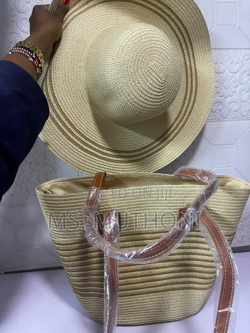 Vintage Woven Bags With Hat