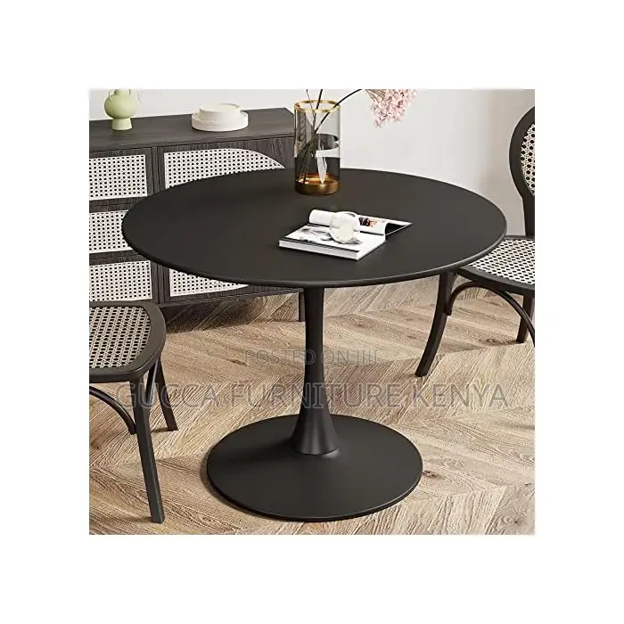 Dining Tables: Pedestal Modern Round Dining Table