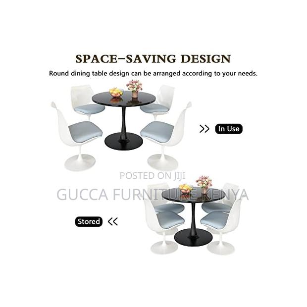 Dining Tables: Pedestal Modern Round Dining Table - thumbnail 2