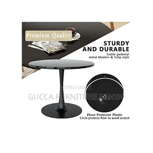 Dining Tables: Pedestal Modern Round Dining Table