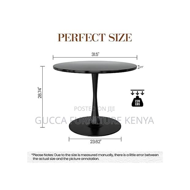 Dining Tables: Pedestal Modern Round Dining Table - thumbnail 4