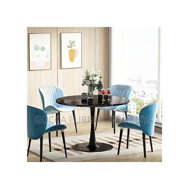 Dining Tables: Pedestal Modern Round Dining Table - thumbnail 5
