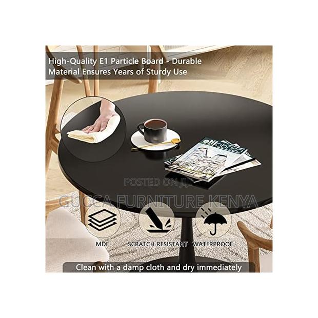Dining Tables: Pedestal Modern Round Dining Table - thumbnail 6