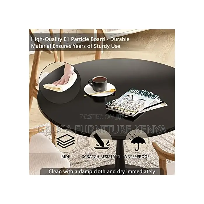 Dining Tables: Pedestal Modern Round Dining Table