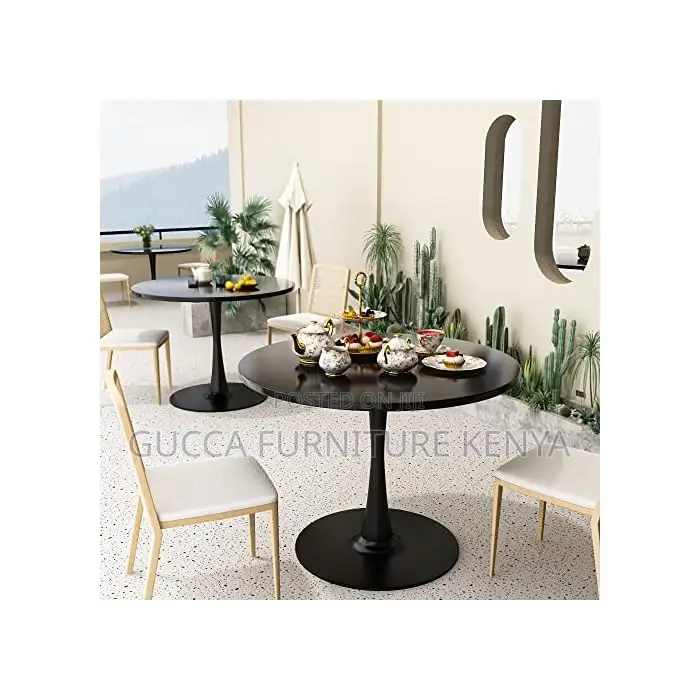 Dining Tables: Pedestal Modern Round Dining Table