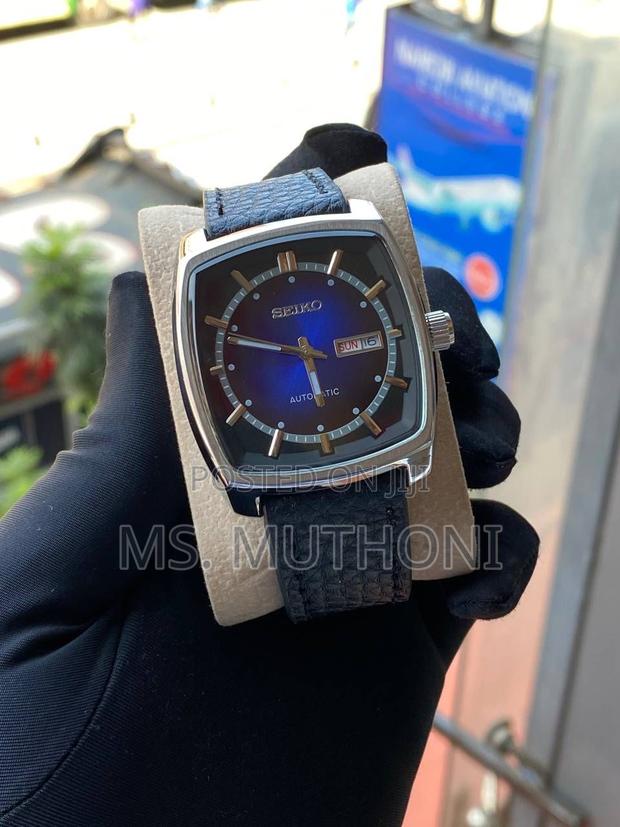 Seiko Leather Automatic Watch - main view