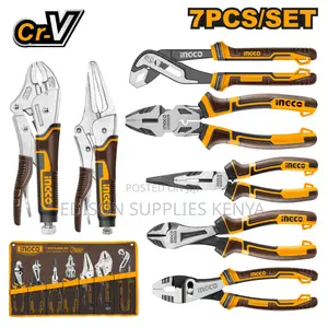 Ingco 7pcs Pliers Set Heavy Duty Combination,Diagonal,Grip