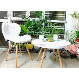 Home Chairs: Faux Leather White Eames Dining Chair