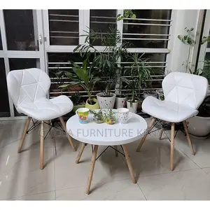 Home Chairs: Faux Leather White Eames Dining Chair