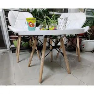 Home Chairs: Faux Leather White Eames Dining Chair