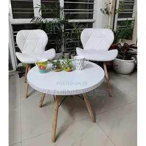 Home Chairs: Faux Leather White Eames Dining Chair
