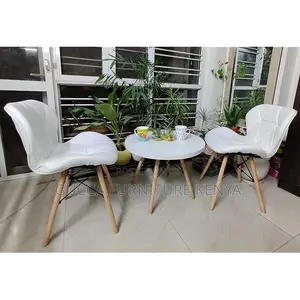 Home Chairs: Faux Leather White Eames Dining Chair