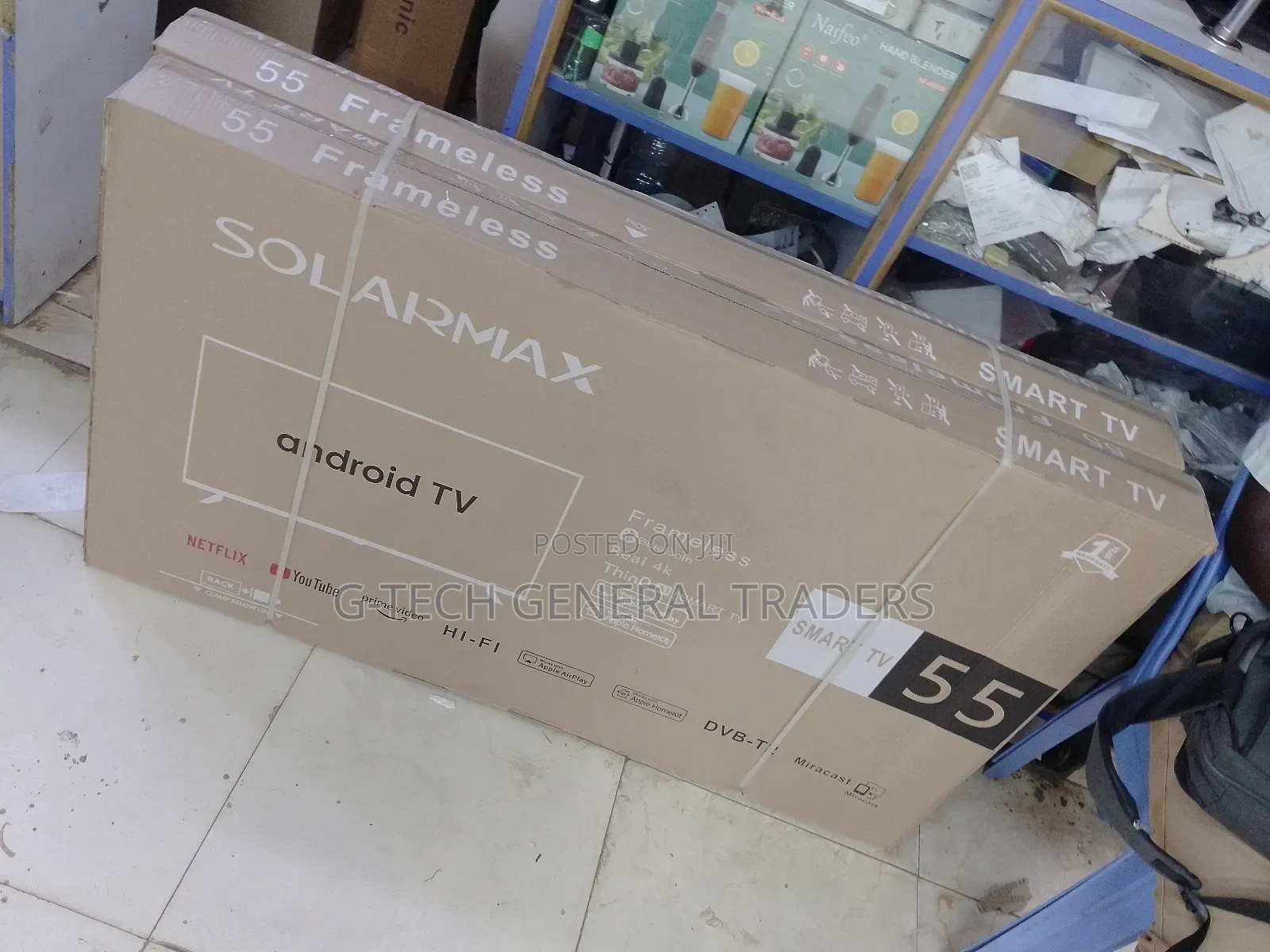 Solarmax 55inch Smart Android, Youtube, Netflix,Free Channel