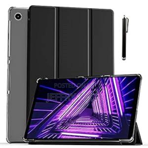 Smart Flip Case for Lenovo Tab M10+ 2nd Gen -Black - thumbnail 2