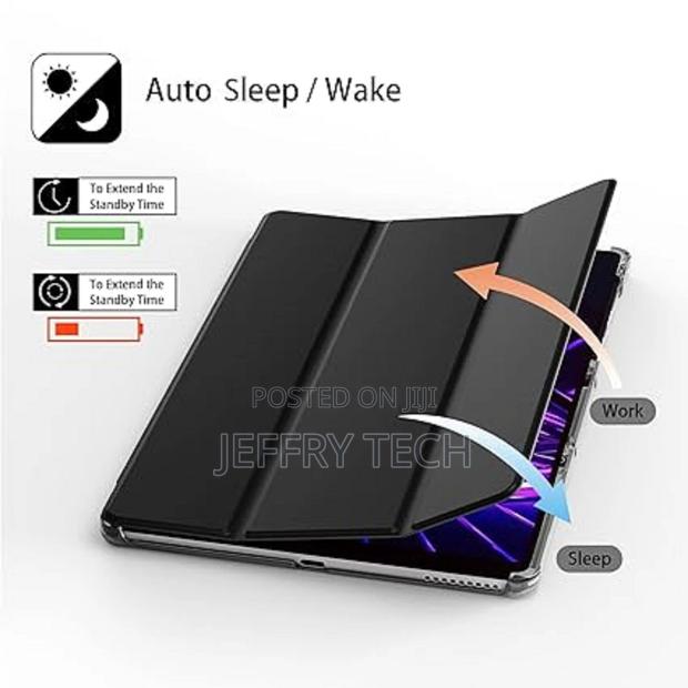 Smart Flip Case for Lenovo Tab M10+ 2nd Gen -Black - thumbnail 3