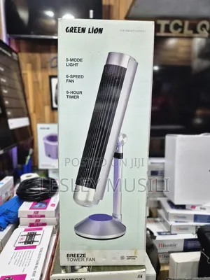 Green Lion Breeze Tower Fan - Silver
