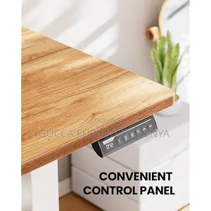 Office Tables: Vintage Brown Electric Height Adjustable Desk
