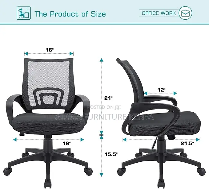 Office Chairs: Ergonomic Clerical Mesh Executive Chair