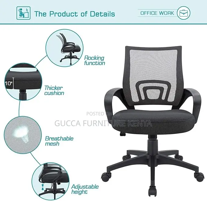 Office Chairs: Ergonomic Clerical Mesh Executive Chair