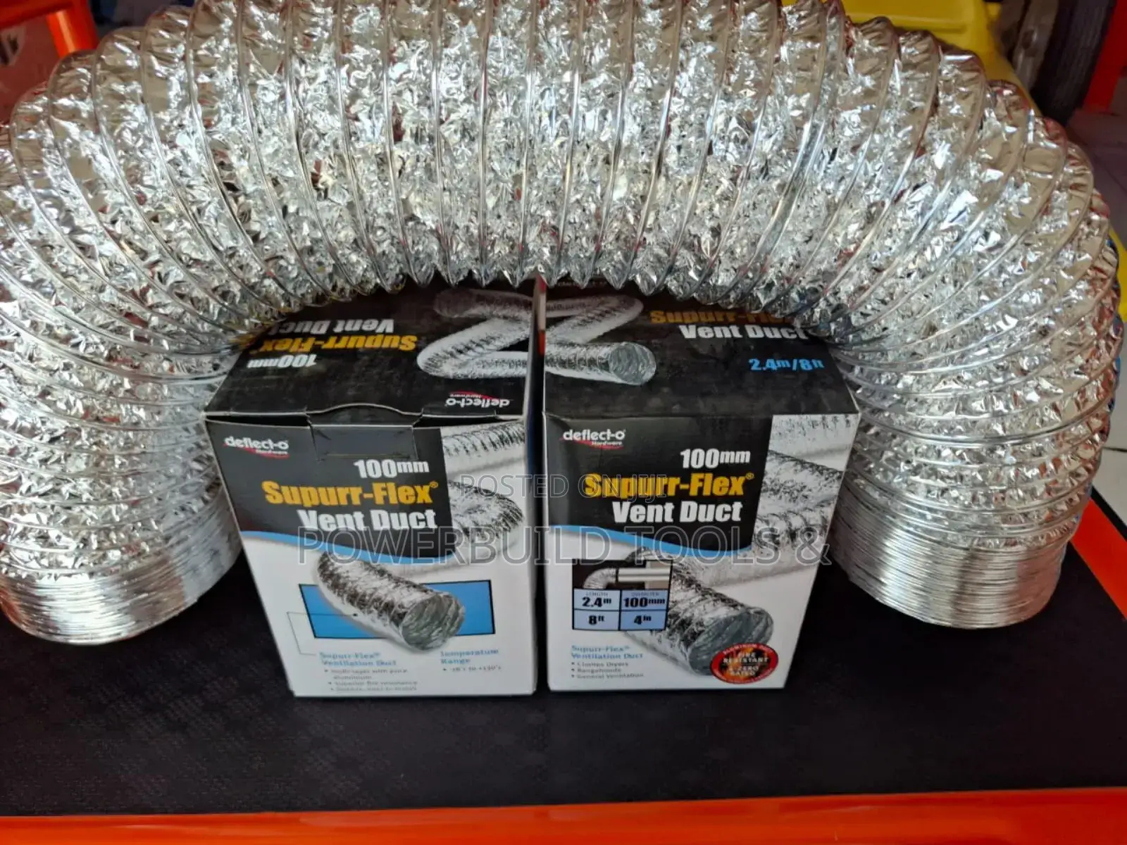 100mm Super Flex Vent Duct 2.4mtrs
