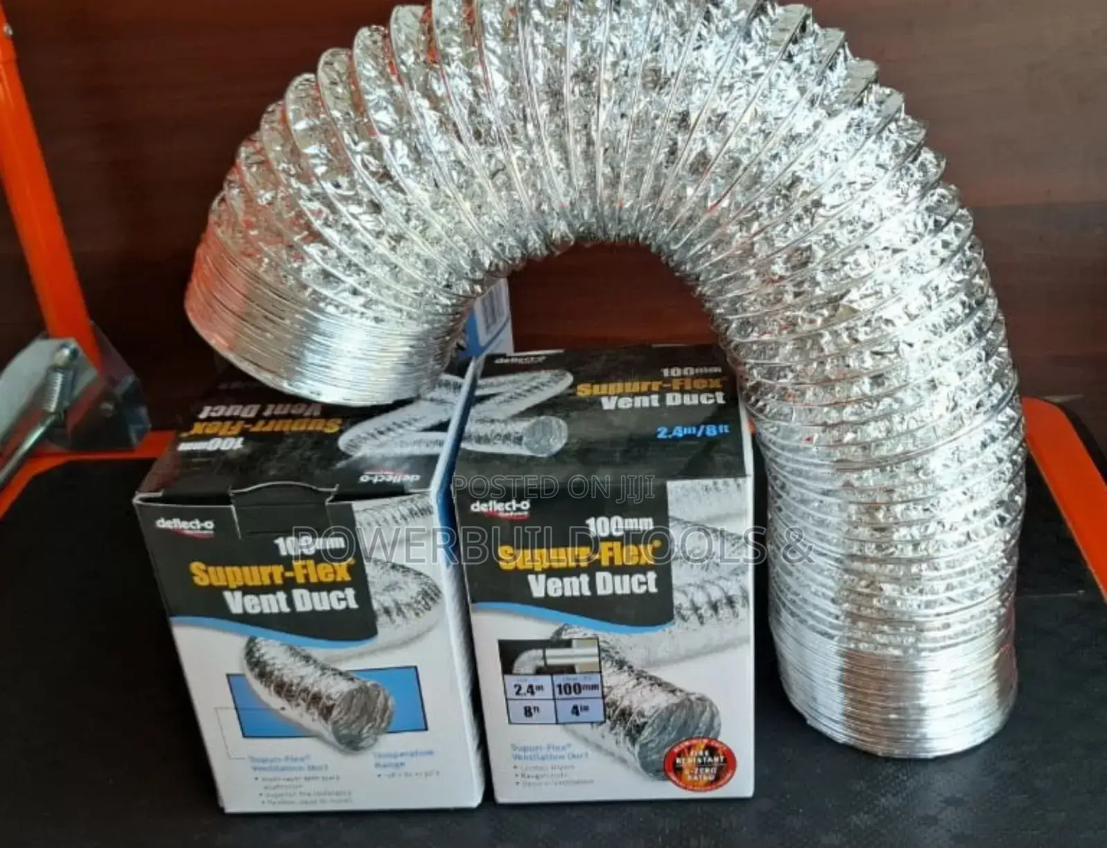 Aluminium Flexible Duct 100mm by 2.4metrs