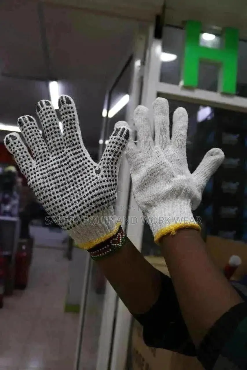 Cotton Dotted Gloves Well Knitted
