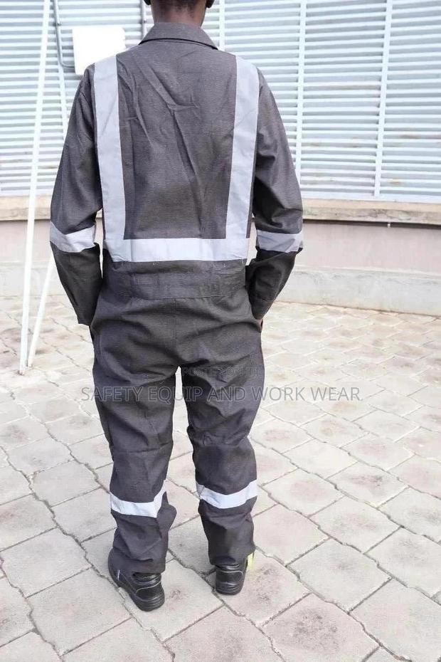 Reflective Stripped Industrial Overall - main view