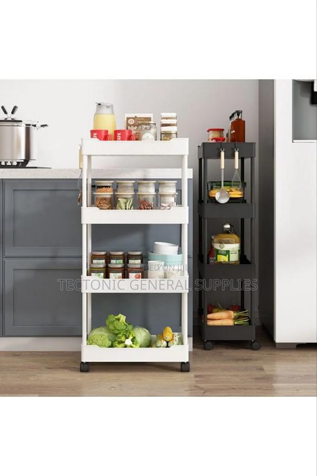 Multifunctional 4 Layer Trolley Rack 35x21x87cm - thumbnail 3