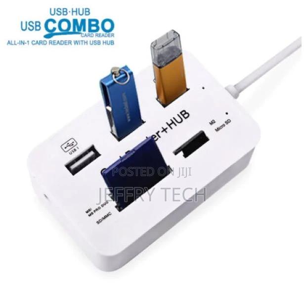 3 Pro Duo High Speed SD/MMC/M2/MS USB Hub Combo 2.0 Ports, M