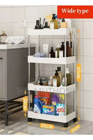 Multifunctional 4 Layer Trolley Rack