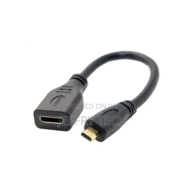 Micro HDMI Type D Male to HDMI Type a Female Cable Adapter C - thumbnail 3
