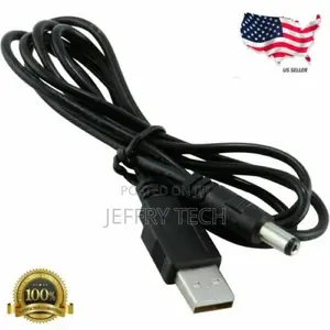 USB to 5.5mm X 2.1mm Barrel Connector 5V DC Power Cable Jack