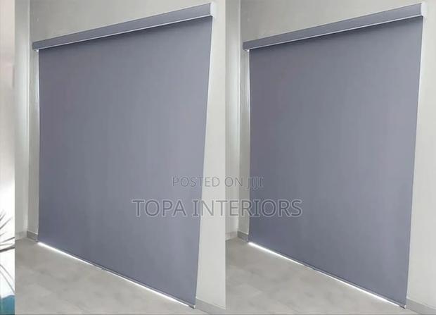 Grey Block Out Office Blinds Blackout Window Roller Blinds