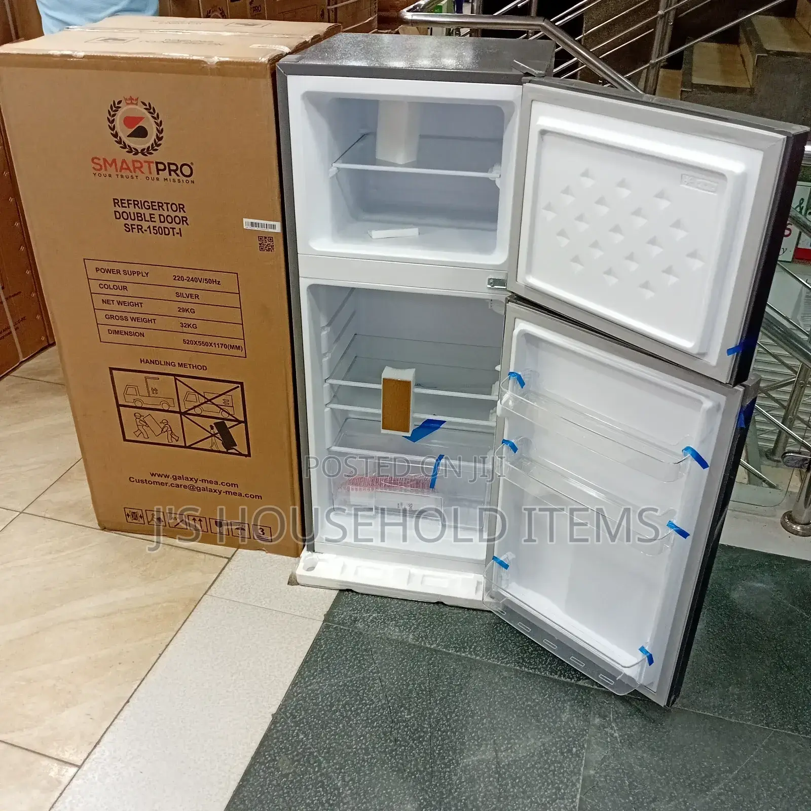 Smartpro Double Door Fridge 118l