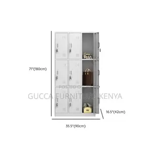 Cabinets:9-Compartment Steel Locker Storage Cabinet