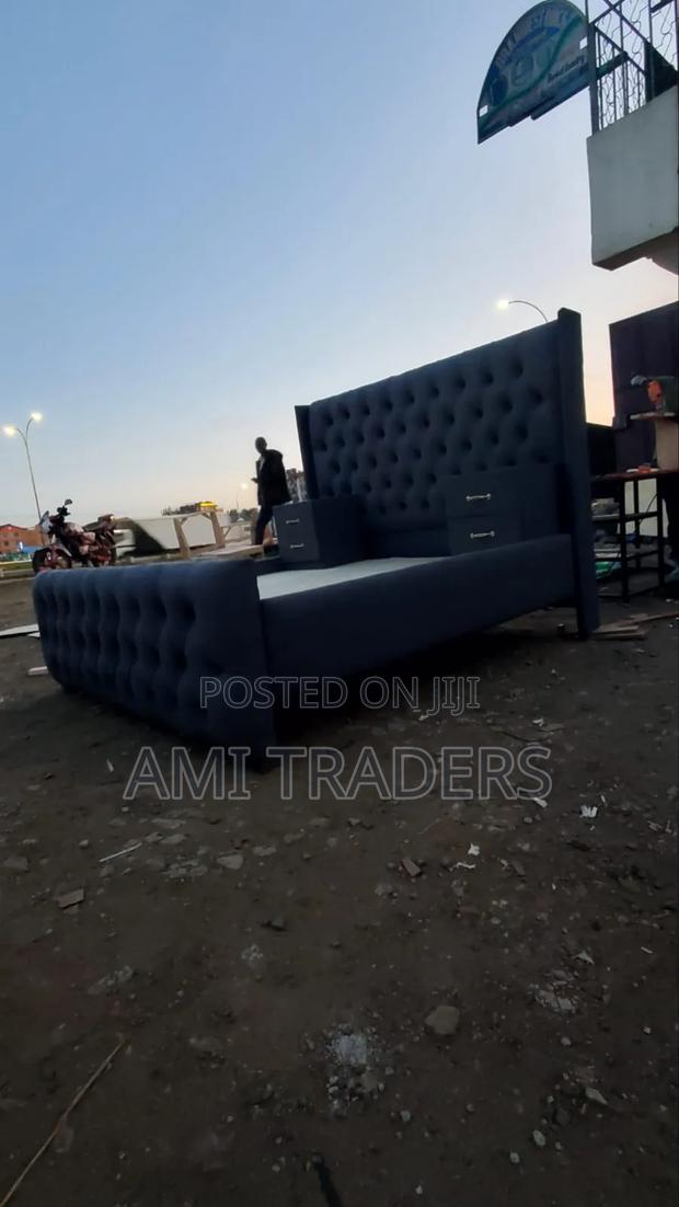 Navy Blue Chester Bed (6*6) - main view