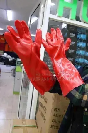 Red Pvc Gloves (Long)