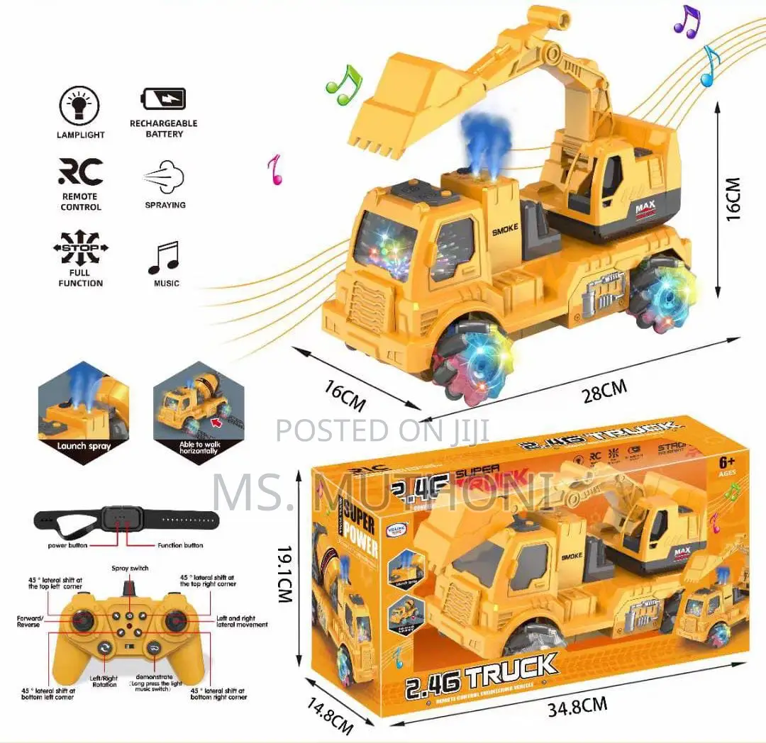 Rechargeable Excavator Truck With Hand Gesture Remote Conl