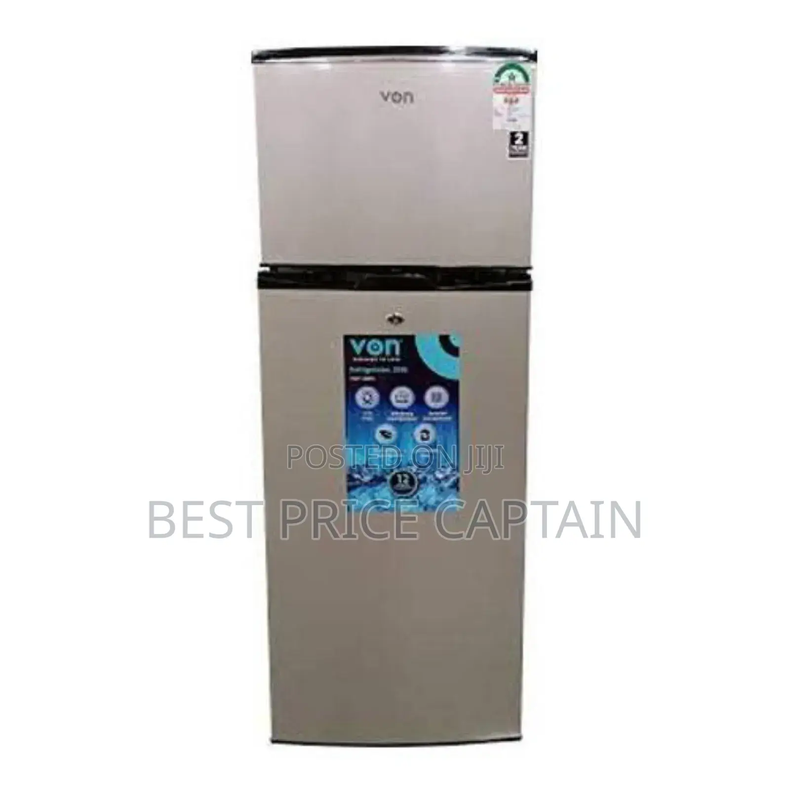 Von 138 Double Door Fridge