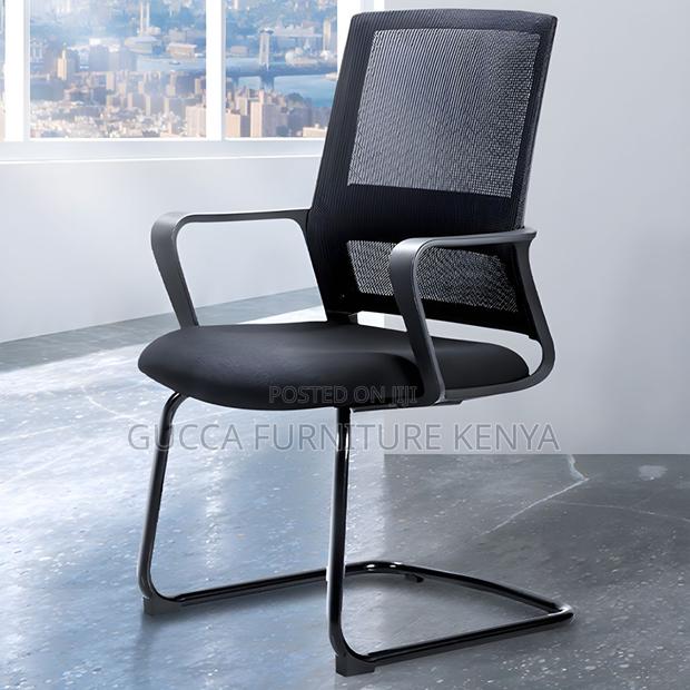 Office Chairs: Office Modern Mesh Cantilever Visitors Chair - thumbnail 3