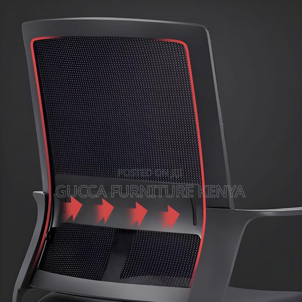Office Chairs: Office Modern Mesh Cantilever Visitors Chair - thumbnail 4